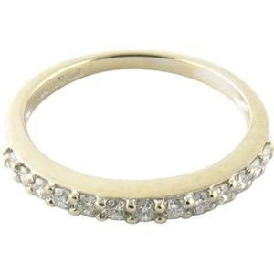 Vintage 18 Karat White Gold Diamond Wedding Band Size 6.25 #3240